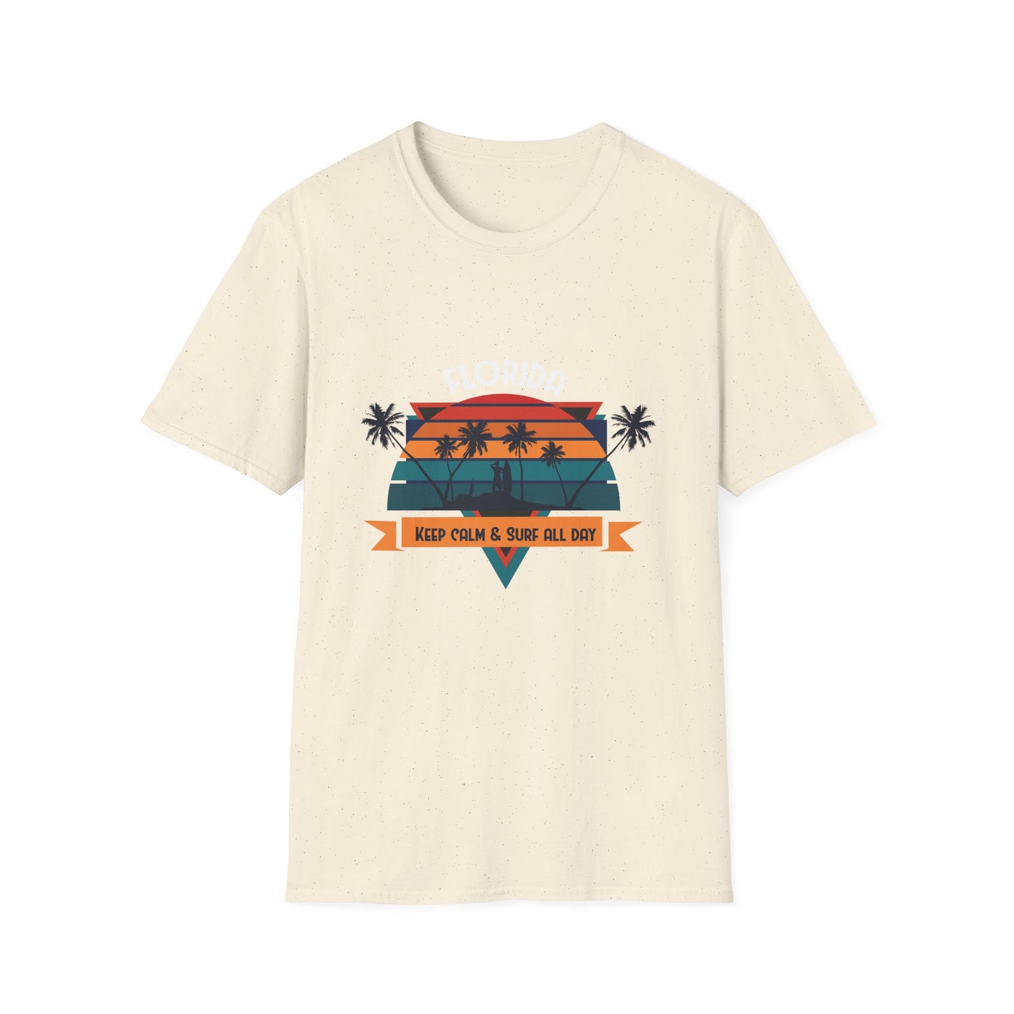 Surfer T-Shirt - Florida Keep Calm and Surf All Day Design