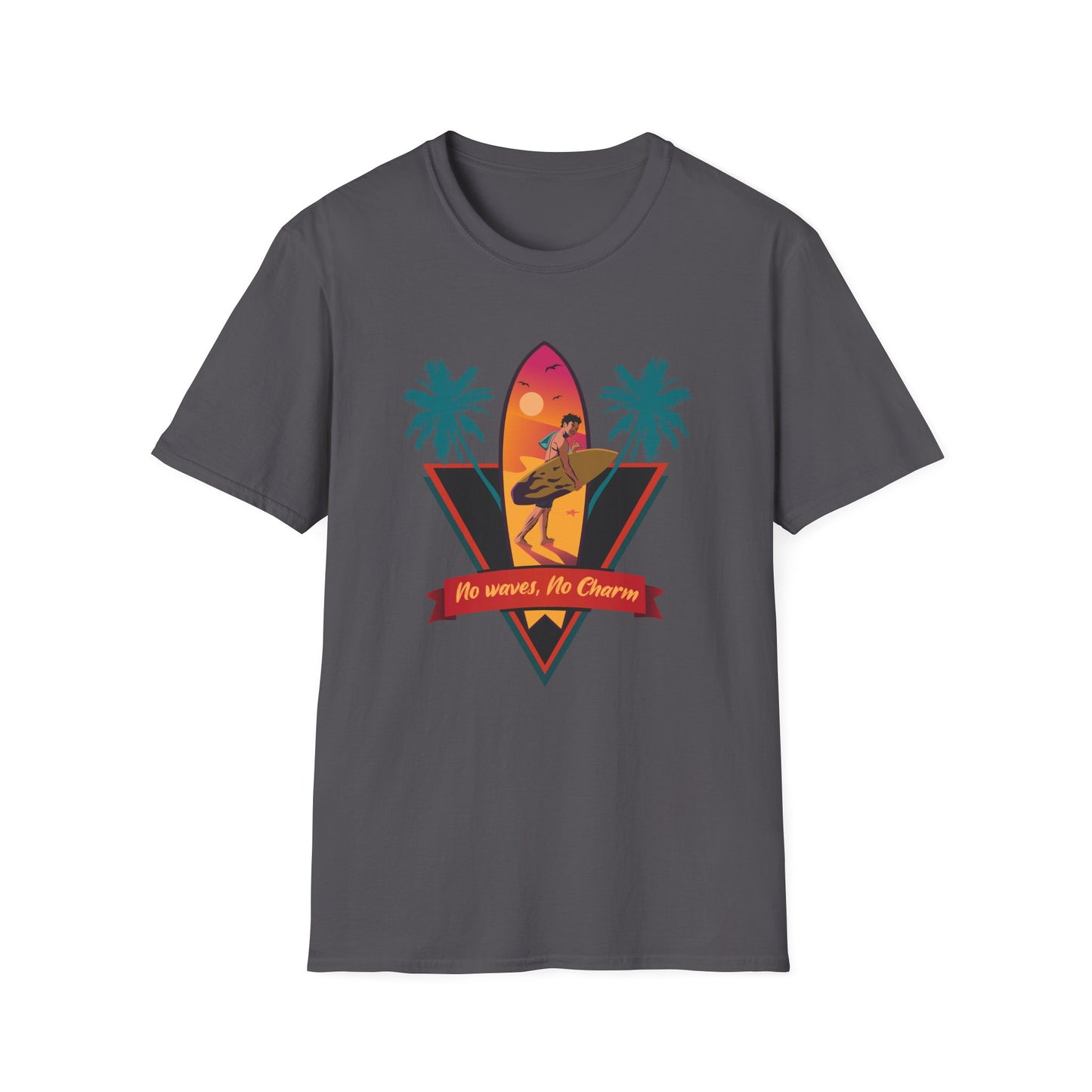 Graphic Tee No Waves No Charm Unisex Softstyle T-Shirt