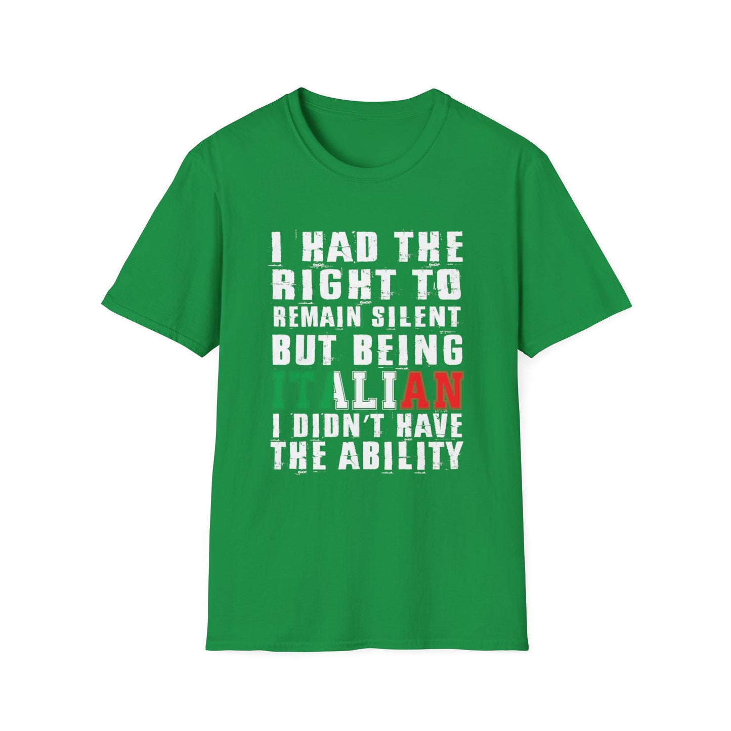 Italian Heritage Unisex Softstyle T-Shirt - 'Being Italian'