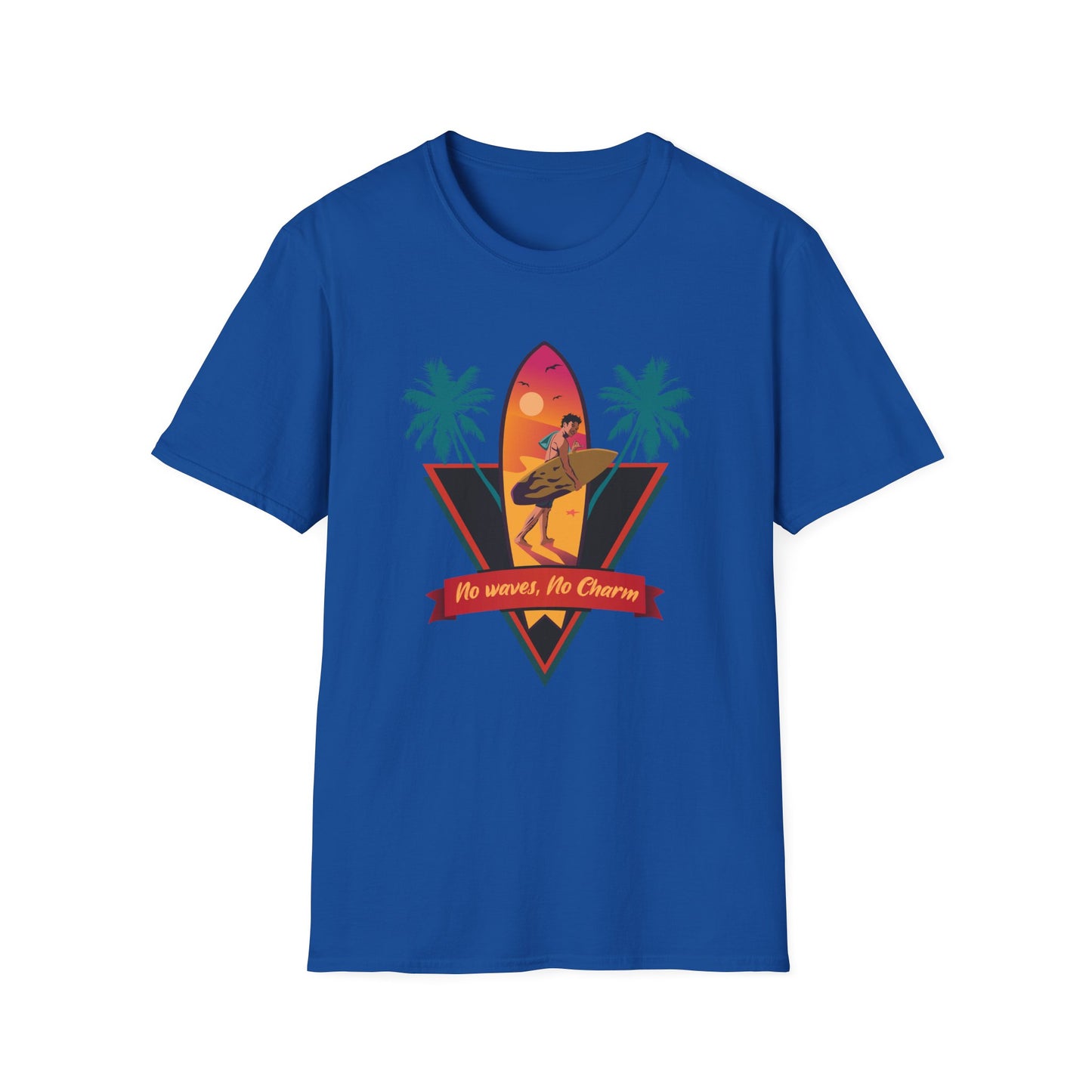 Graphic Tee No Waves No Charm Unisex Softstyle T-Shirt