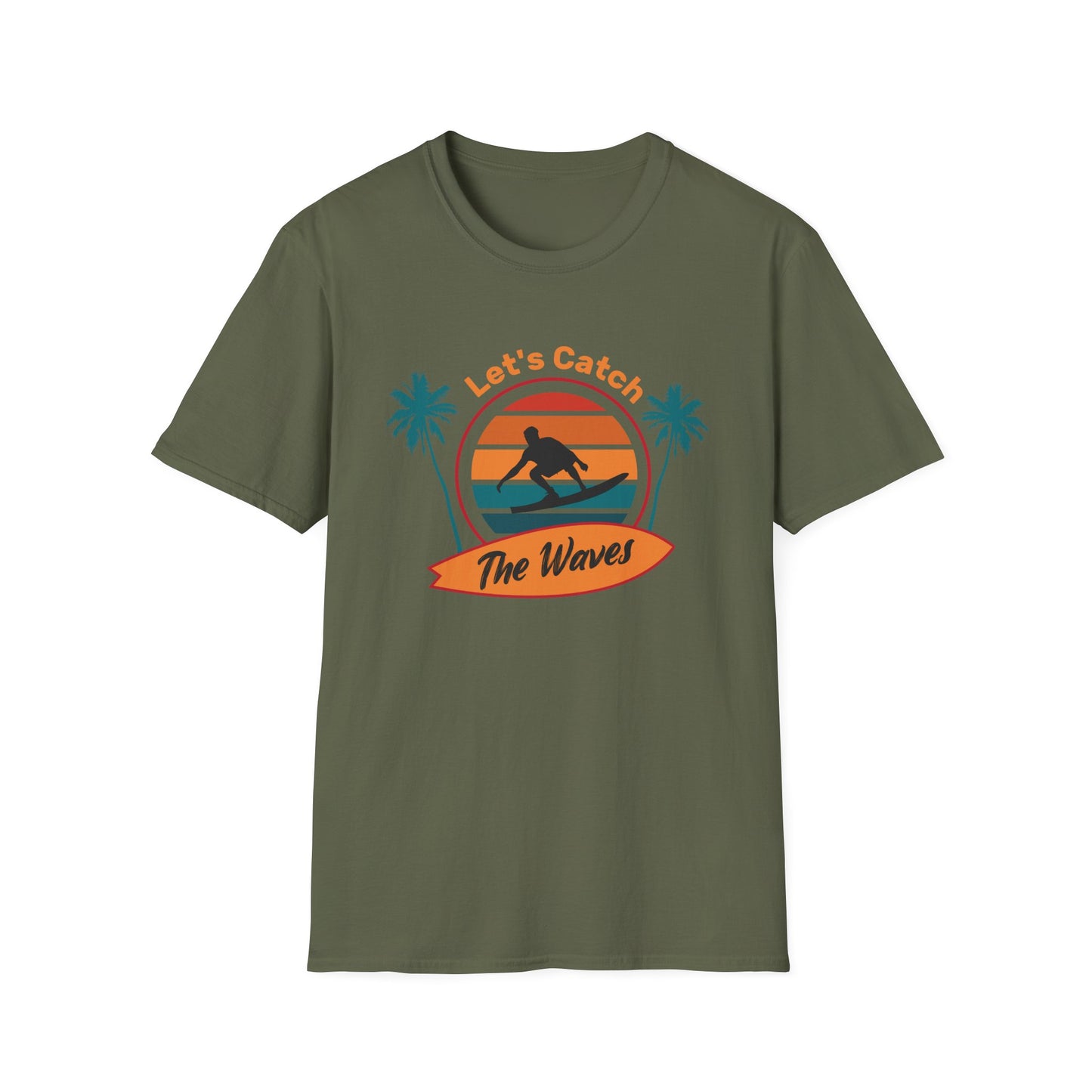Beach Vibes T-Shirt – Lets Catch the Waves Design