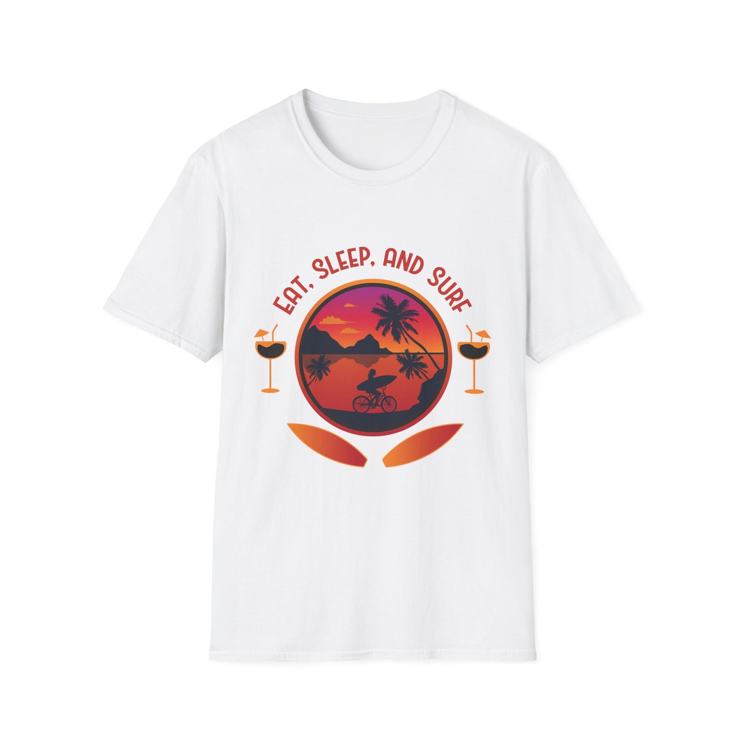 Surfing Vibes T-Shirt - Eat, Sleep and Surf Design