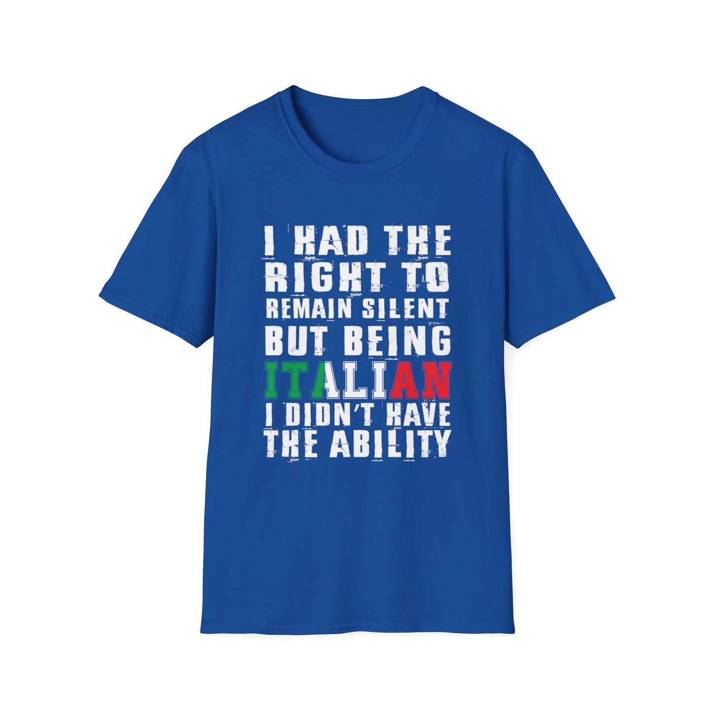 Italian Heritage Unisex Softstyle T-Shirt - 'Being Italian'