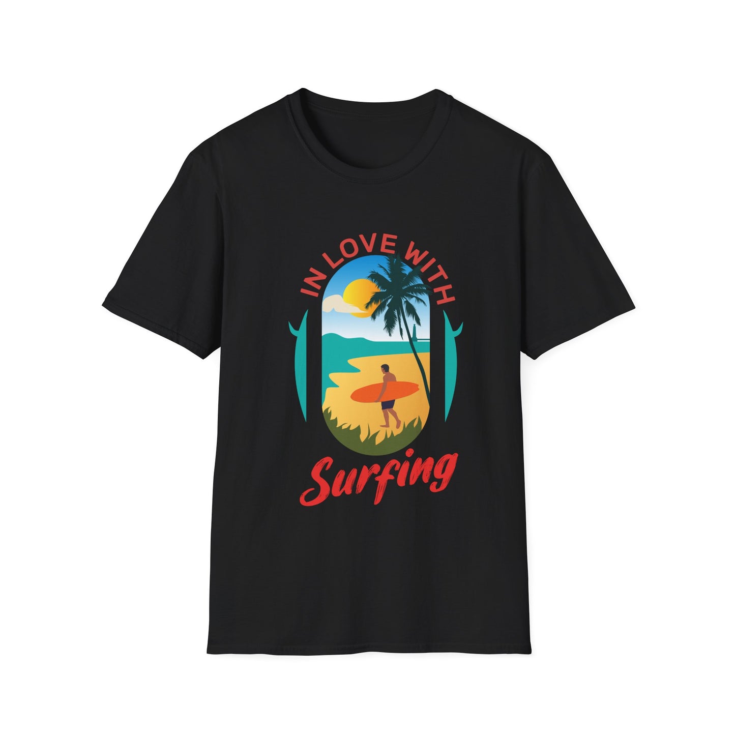 Surfing T-Shirt - In Love With Surfing Design