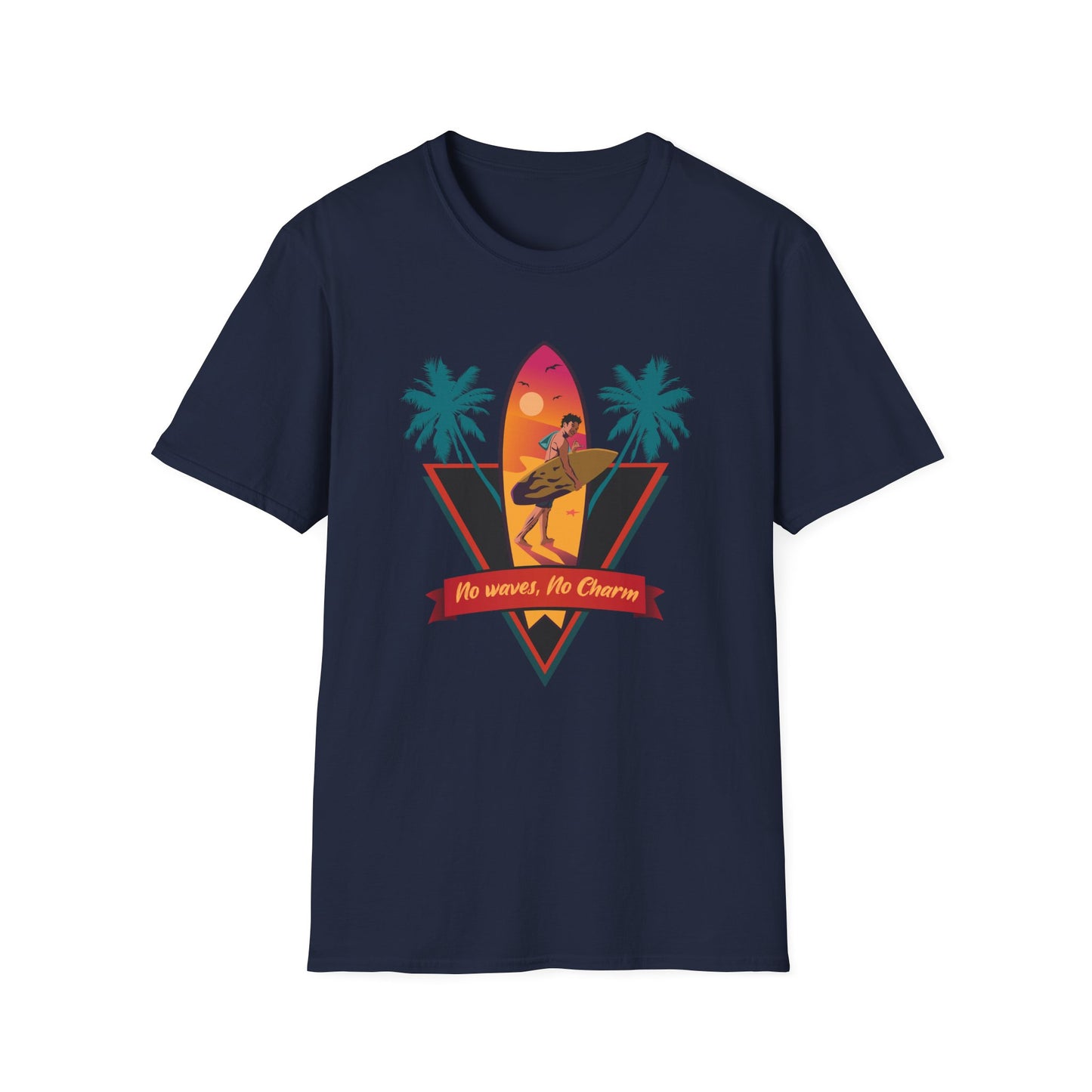 Graphic Tee No Waves No Charm Unisex Softstyle T-Shirt