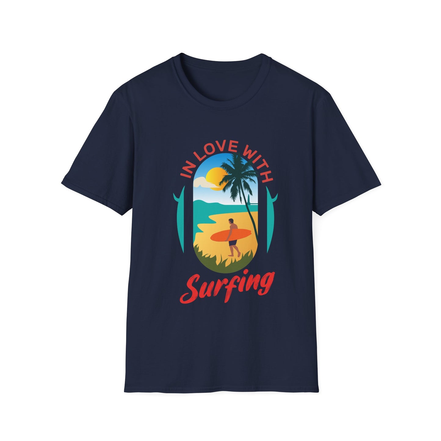 Surfing T-Shirt - In Love With Surfing Design
