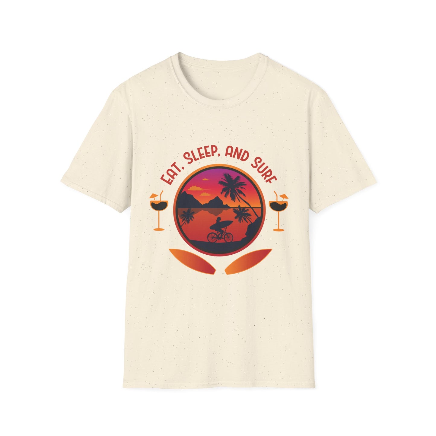 Surfing Vibes T-Shirt - Eat, Sleep and Surf Design