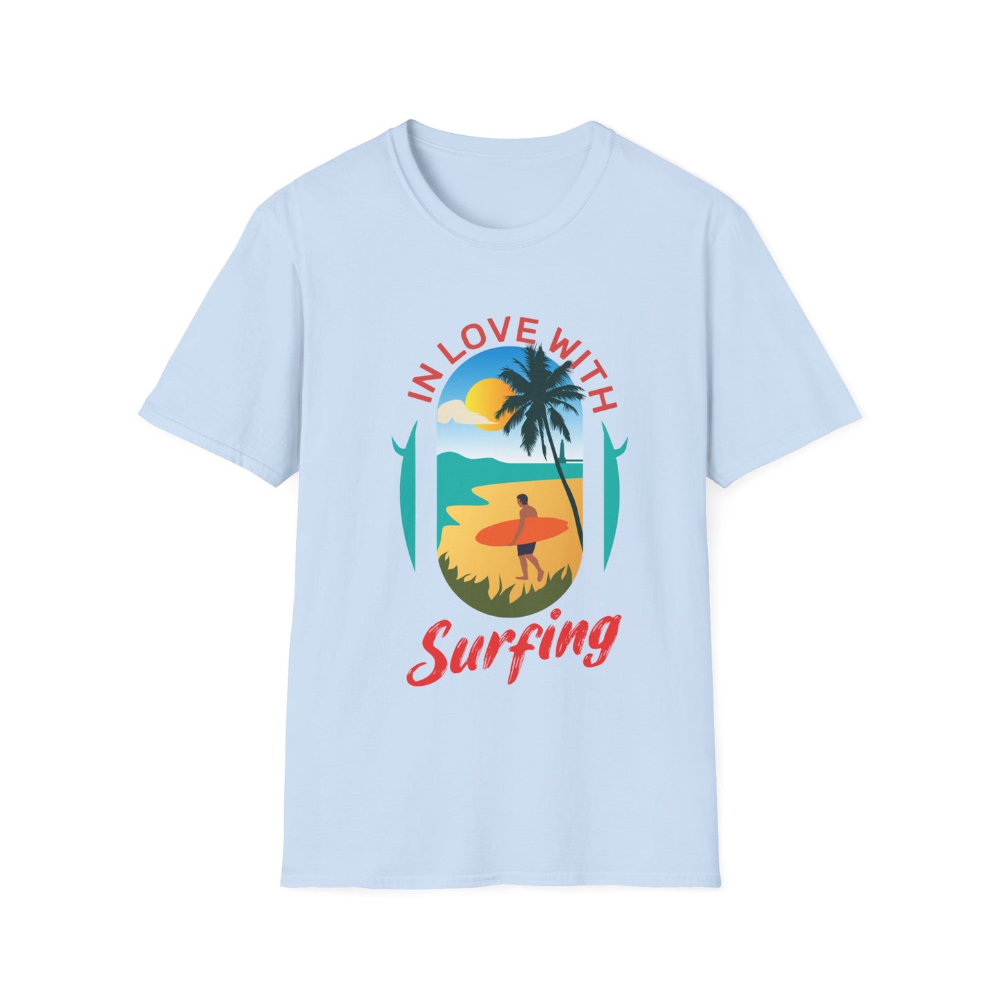 Surfing T-Shirt - In Love With Surfing Design