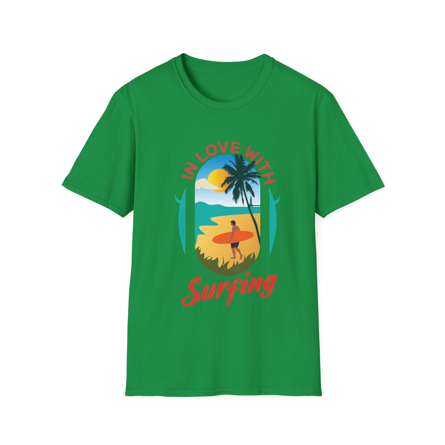 Surfing T-Shirt - In Love With Surfing Design