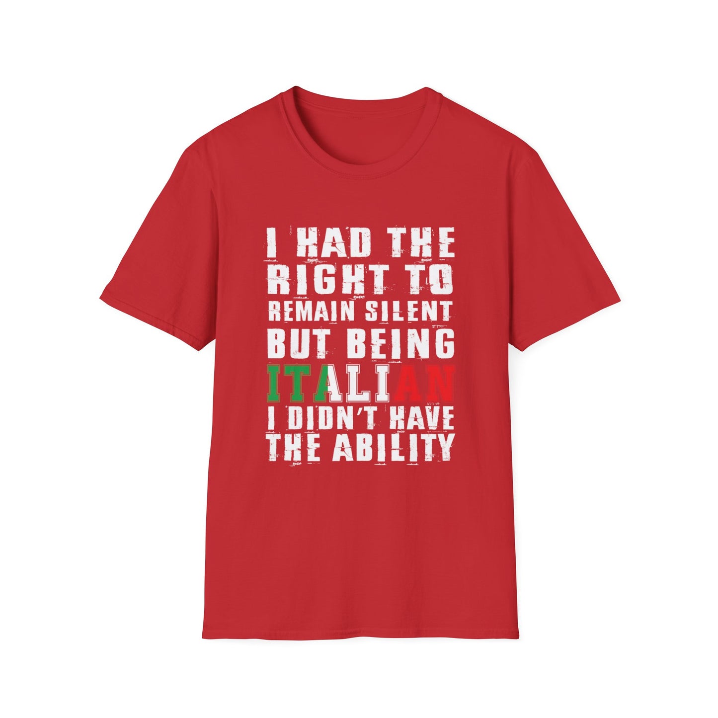 Italian Heritage Unisex Softstyle T-Shirt - 'Being Italian'