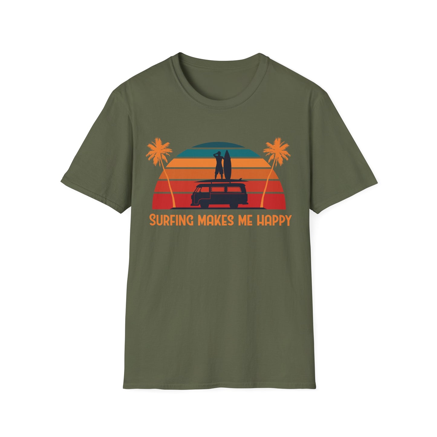 Surfing Happiness Unisex T-Shirt