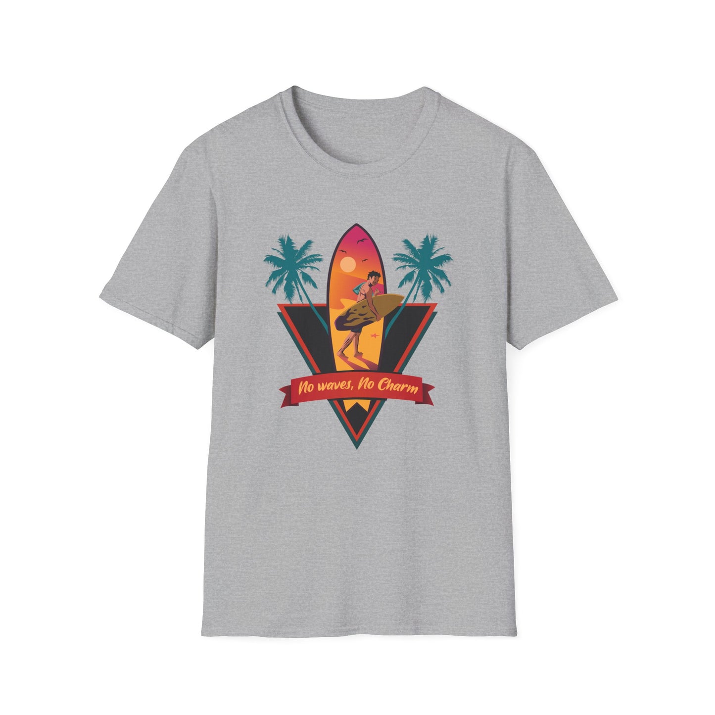 Graphic Tee No Waves No Charm Unisex Softstyle T-Shirt