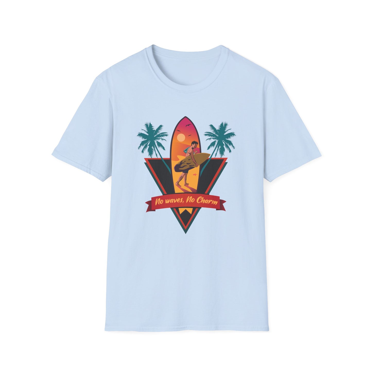 Graphic Tee No Waves No Charm Unisex Softstyle T-Shirt