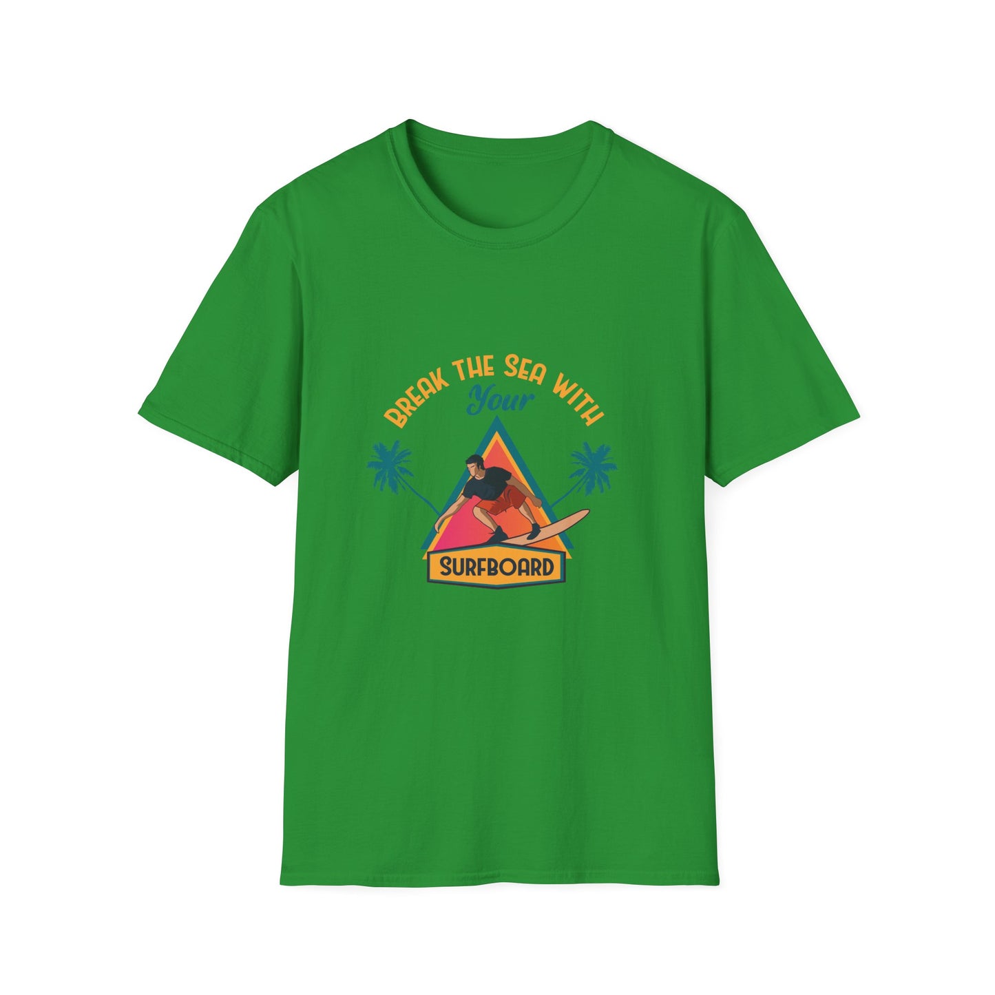 Surfboard Unisex T-Shirt - Break the Sea Design