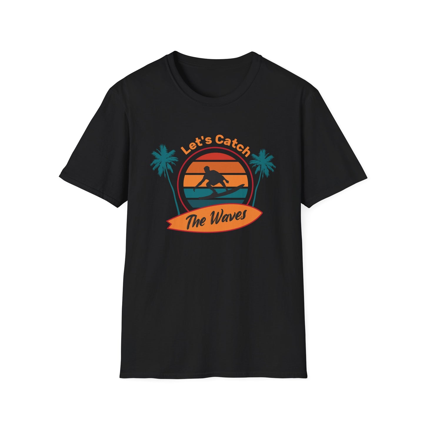 Beach Vibes T-Shirt – Lets Catch the Waves Design