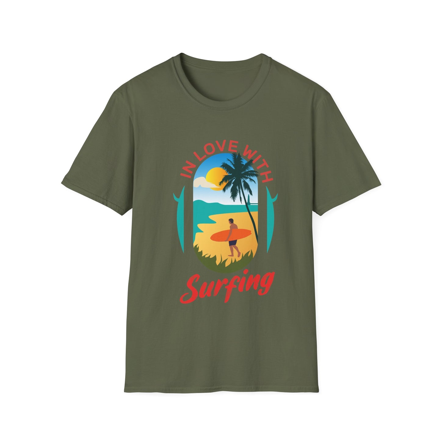 Surfing T-Shirt - In Love With Surfing Design