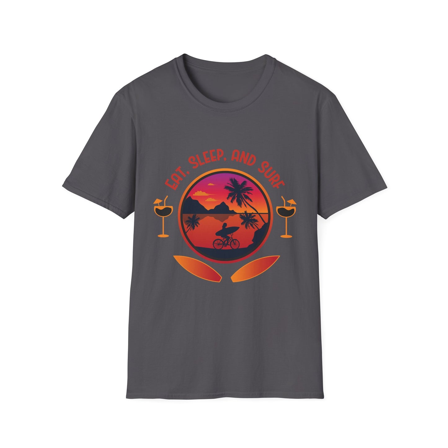 Surfing Vibes T-Shirt - Eat, Sleep and Surf Design