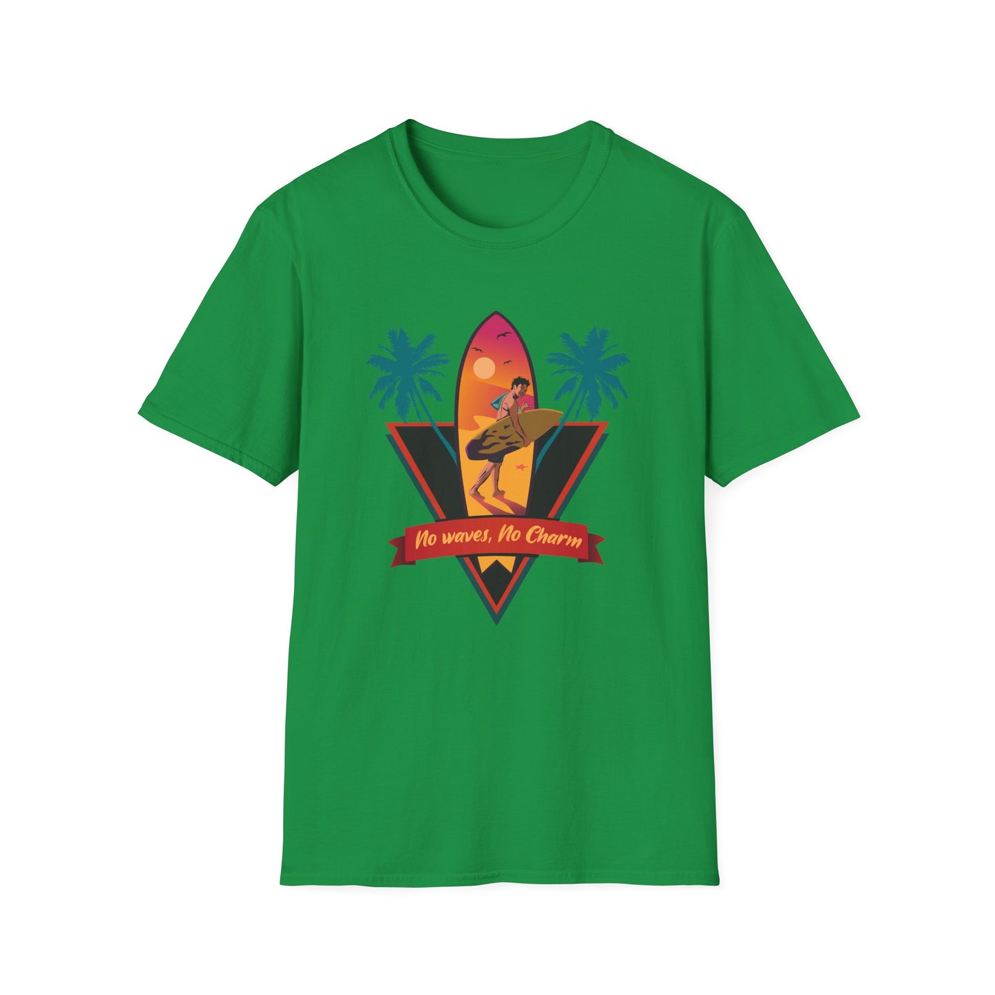 Graphic Tee No Waves No Charm Unisex Softstyle T-Shirt