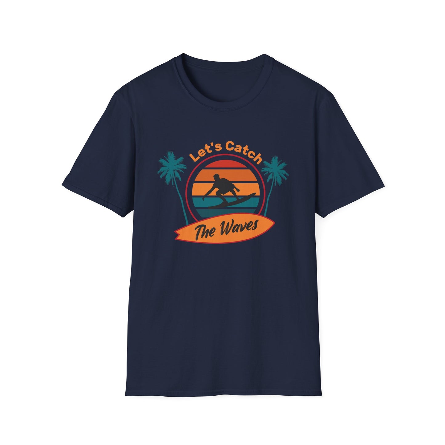 Beach Vibes T-Shirt – Lets Catch the Waves Design