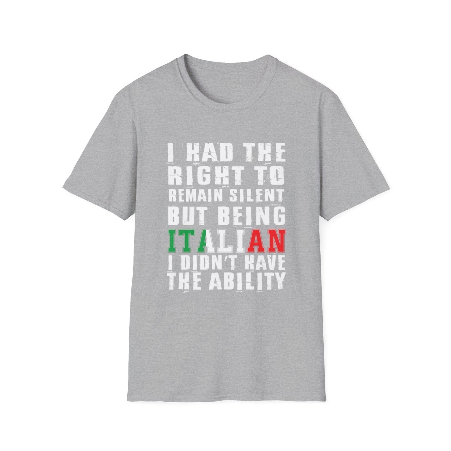 Italian Heritage Unisex Softstyle T-Shirt - 'Being Italian'
