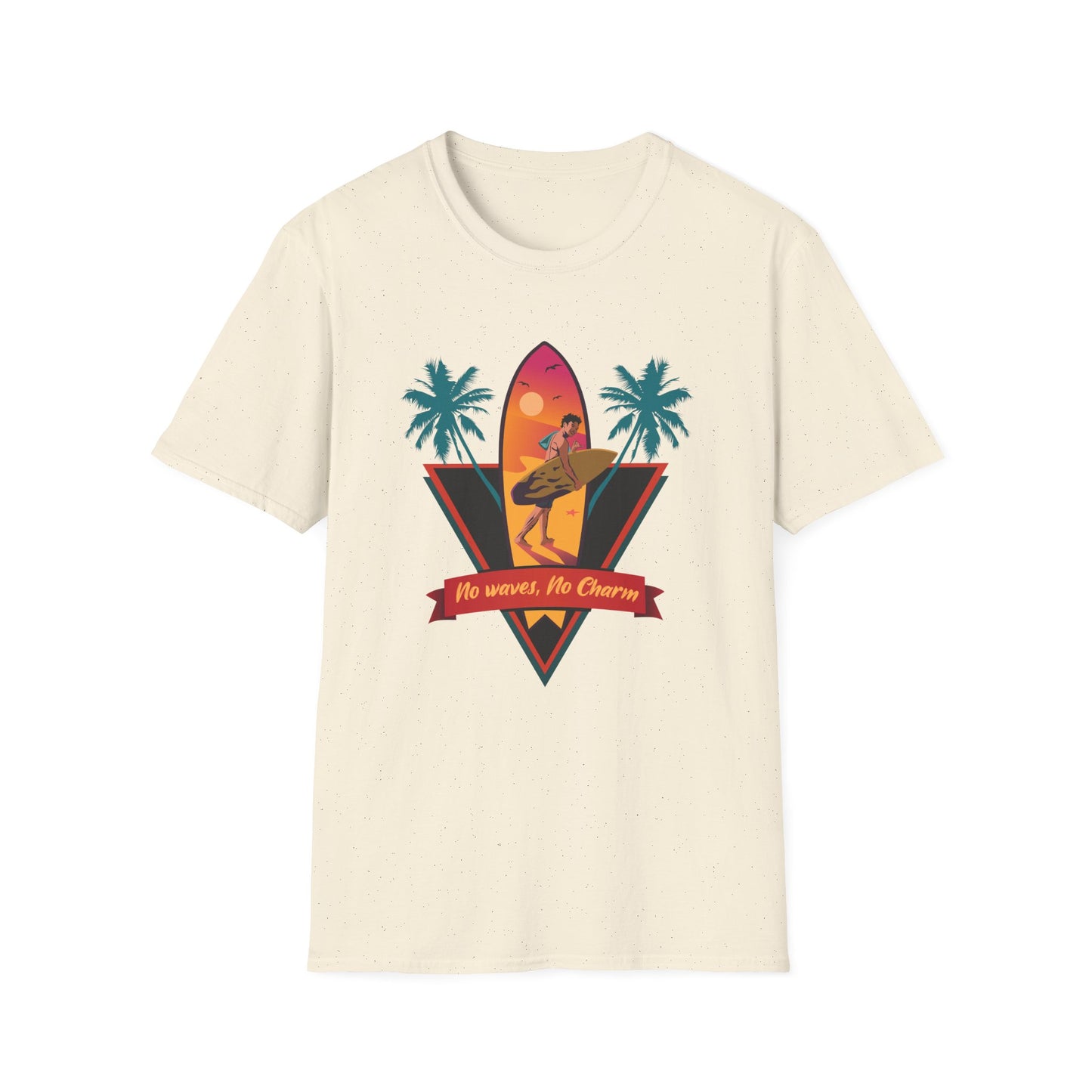 Graphic Tee No Waves No Charm Unisex Softstyle T-Shirt