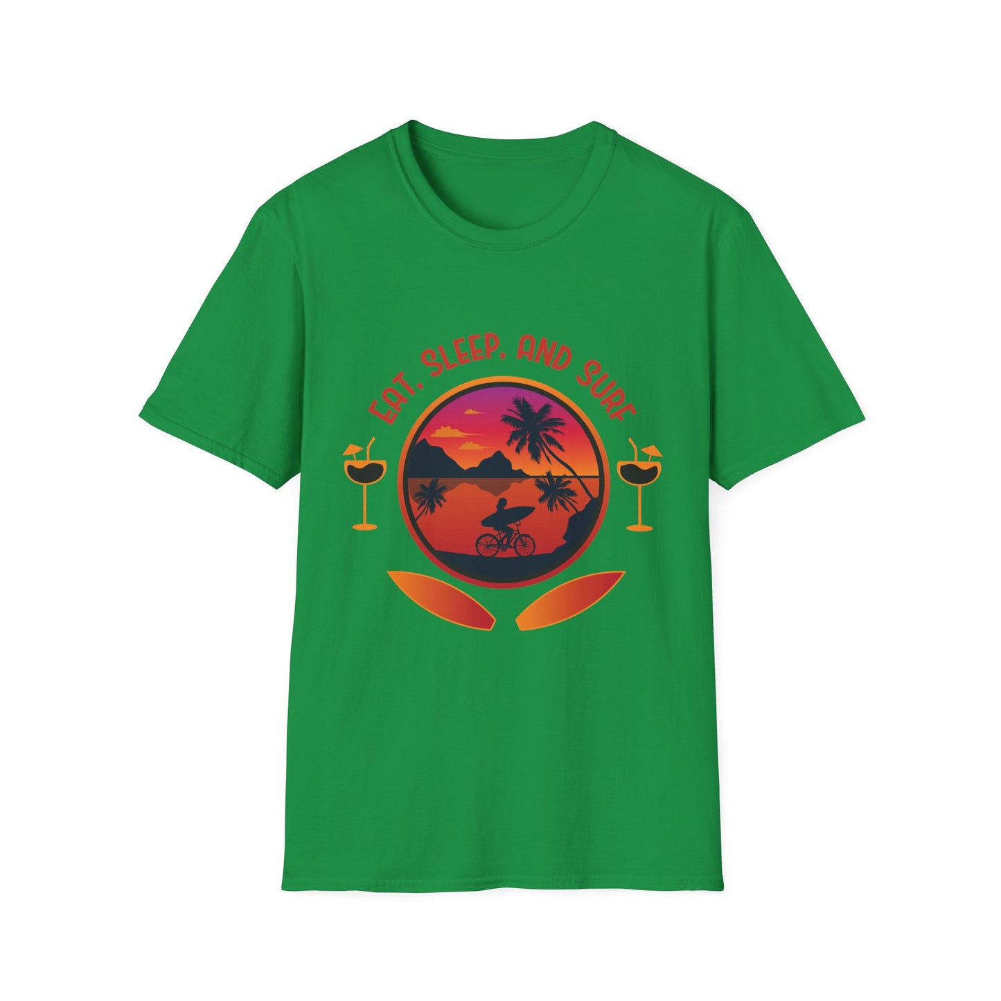 Surfing Vibes T-Shirt - Eat, Sleep and Surf Design