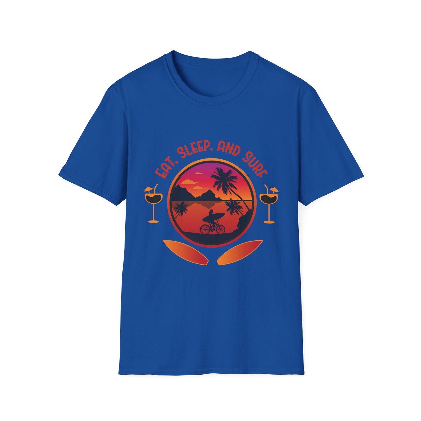 Surfing Vibes T-Shirt - Eat, Sleep and Surf Design