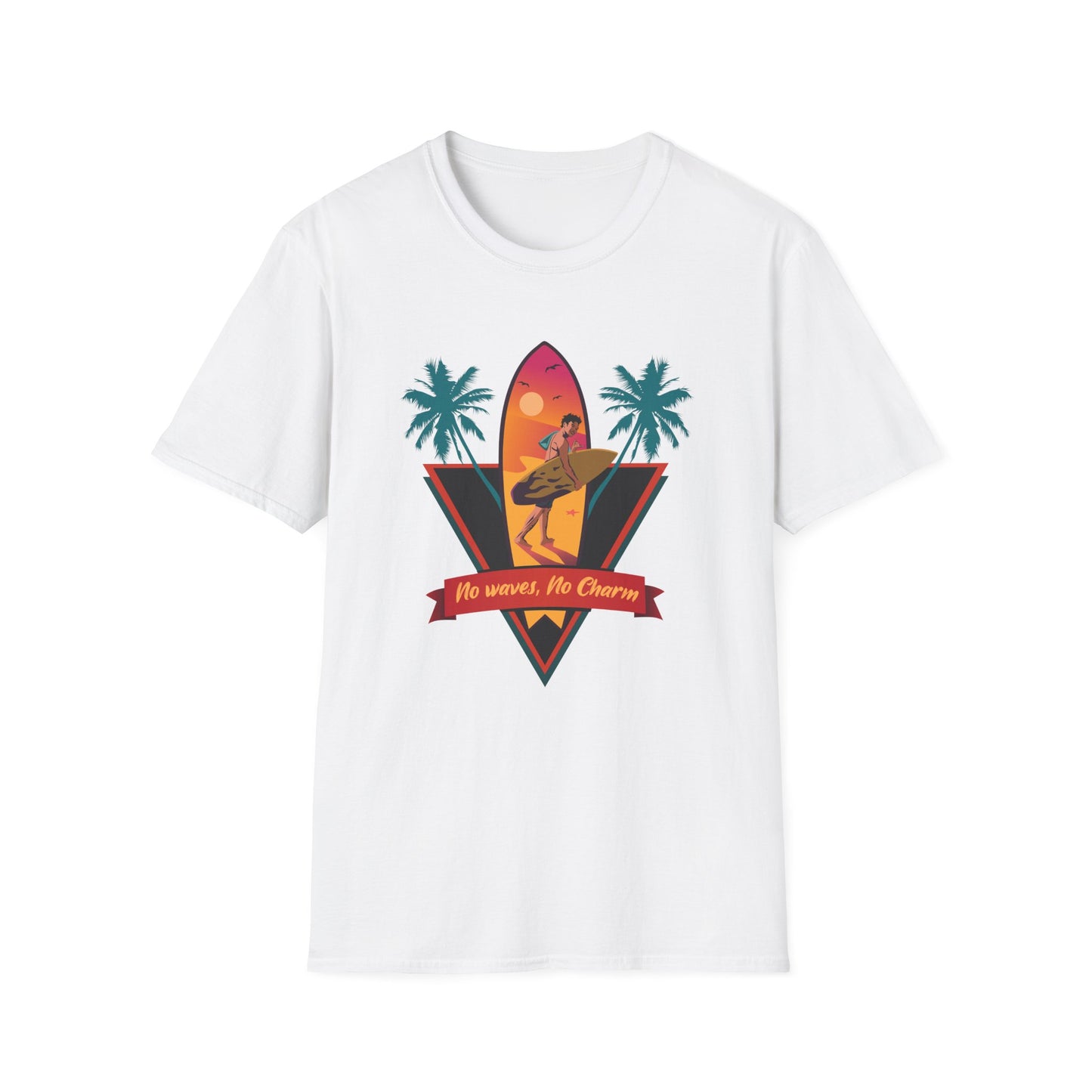 Graphic Tee No Waves No Charm Unisex Softstyle T-Shirt