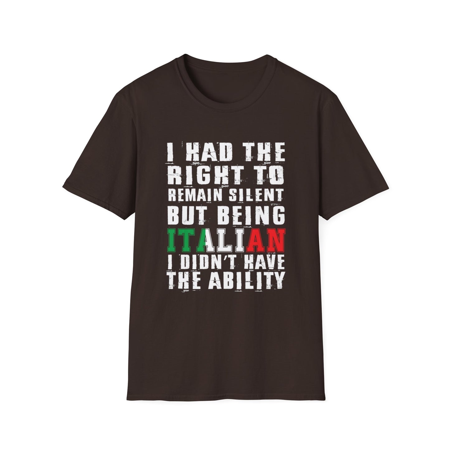 Italian Heritage Unisex Softstyle T-Shirt - 'Being Italian'