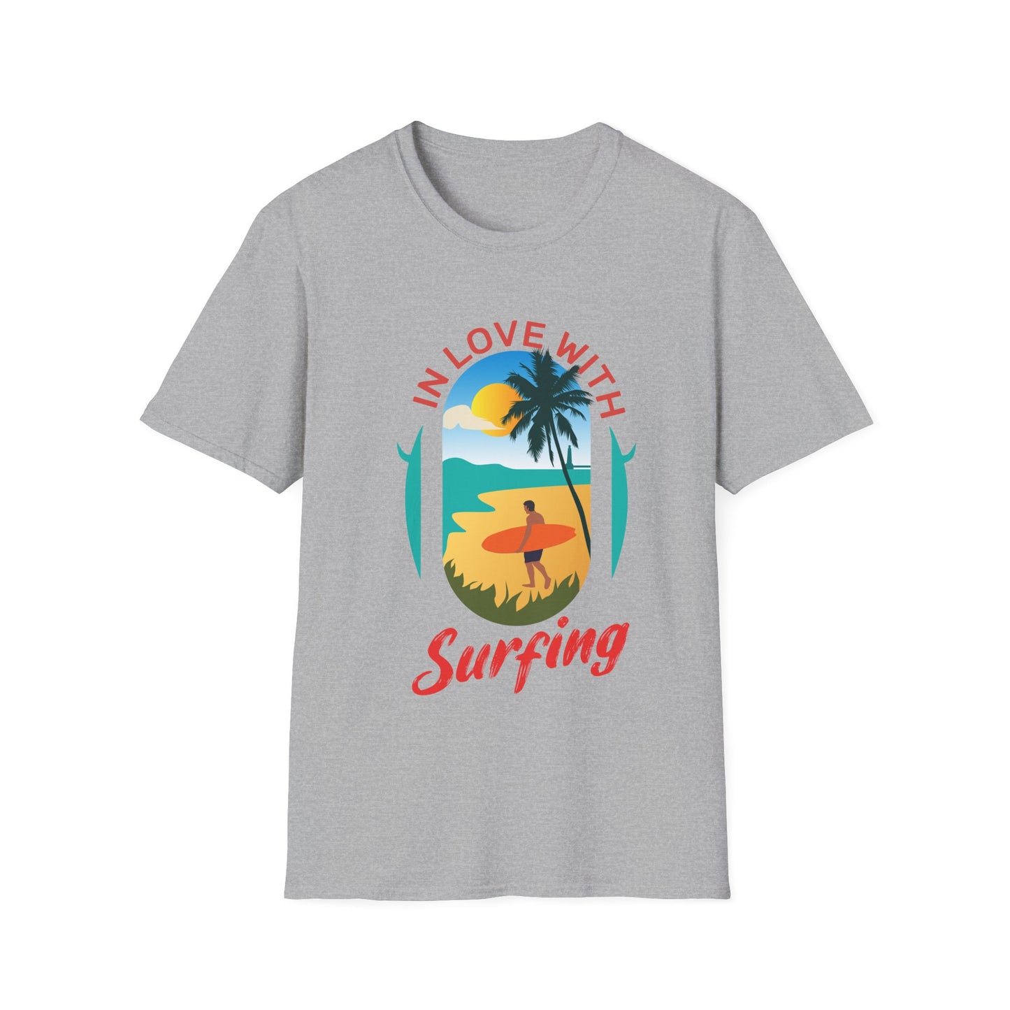 Surfing T-Shirt - In Love With Surfing Design