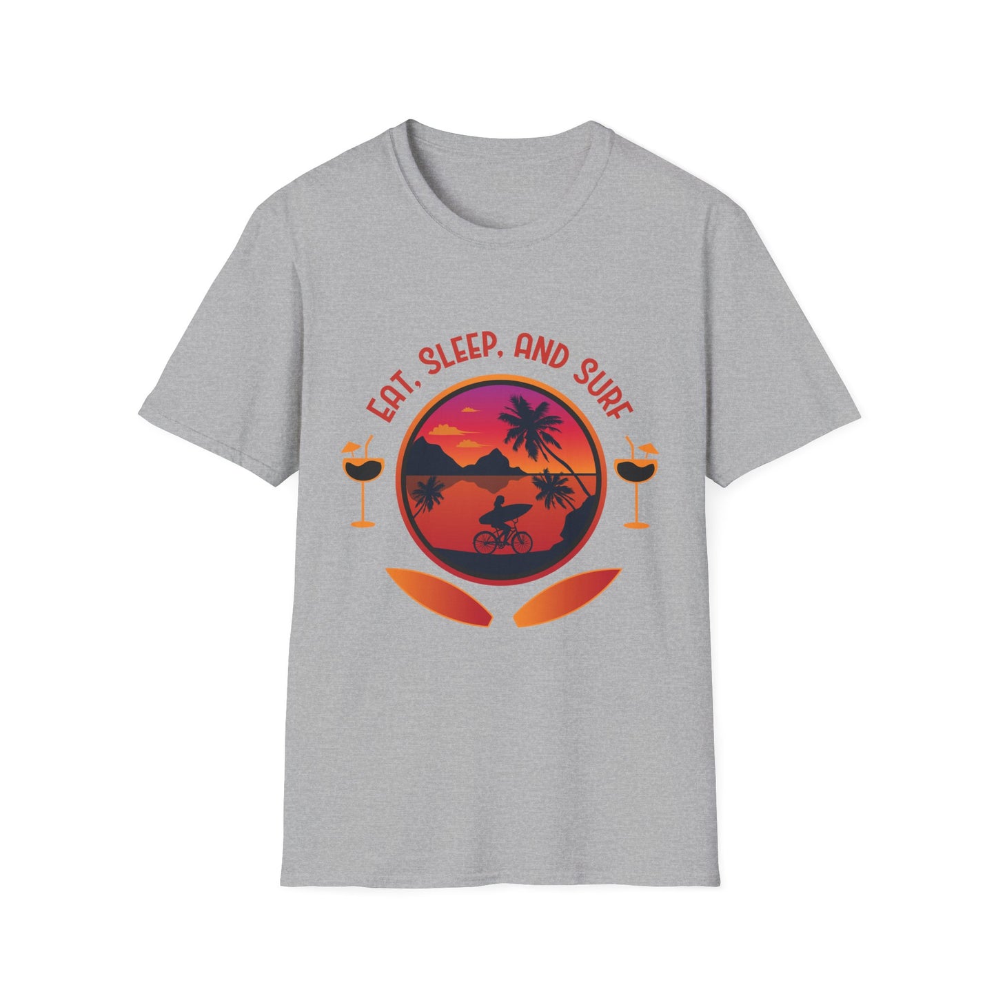 Surfing Vibes T-Shirt - Eat, Sleep and Surf Design