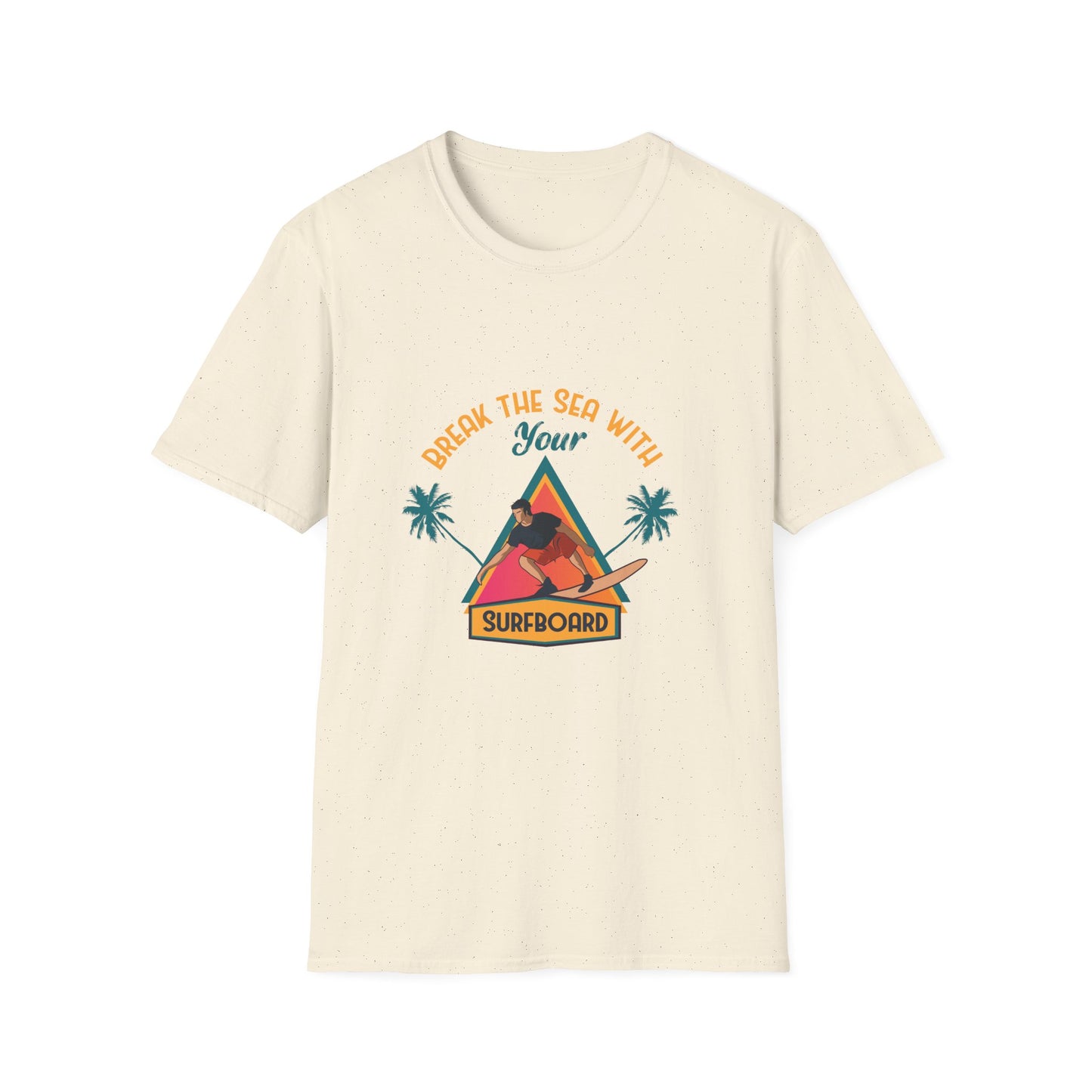 Surfboard Unisex T-Shirt - Break the Sea Design
