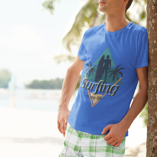 Surfing Unisex T-Shirt - 'Surfing is My Life' Design