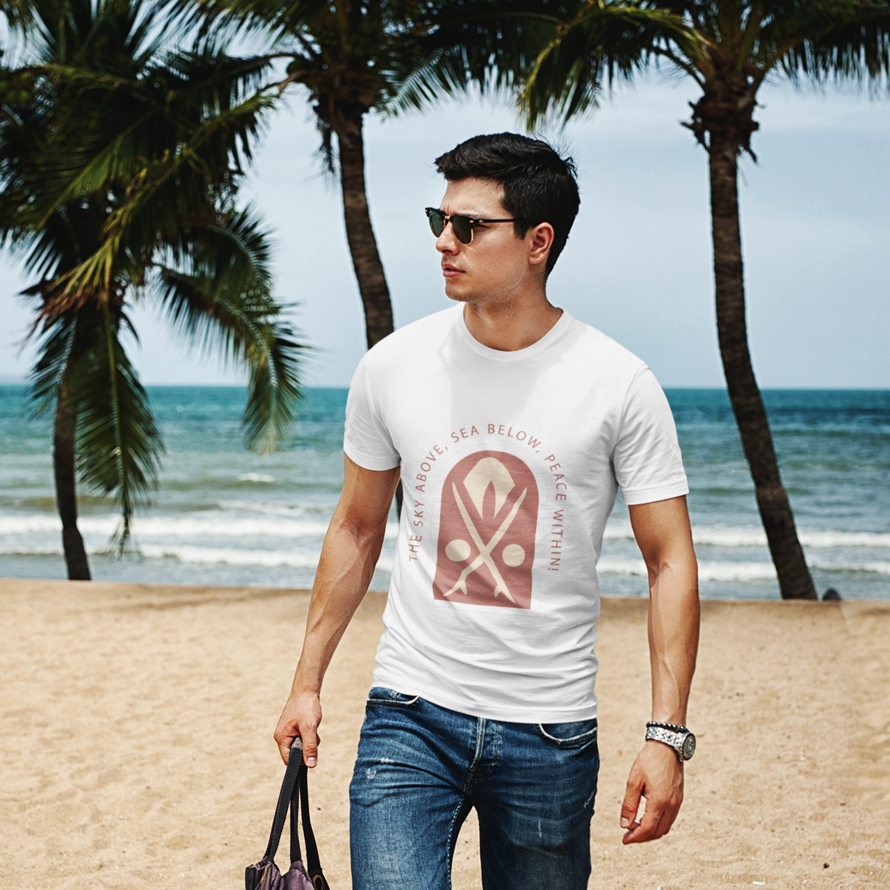 Sky Above Sea Below Peace Within T-Shirt