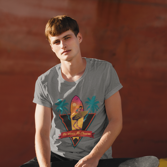 Graphic Tee No Waves No Charm Unisex Softstyle T-Shirt
